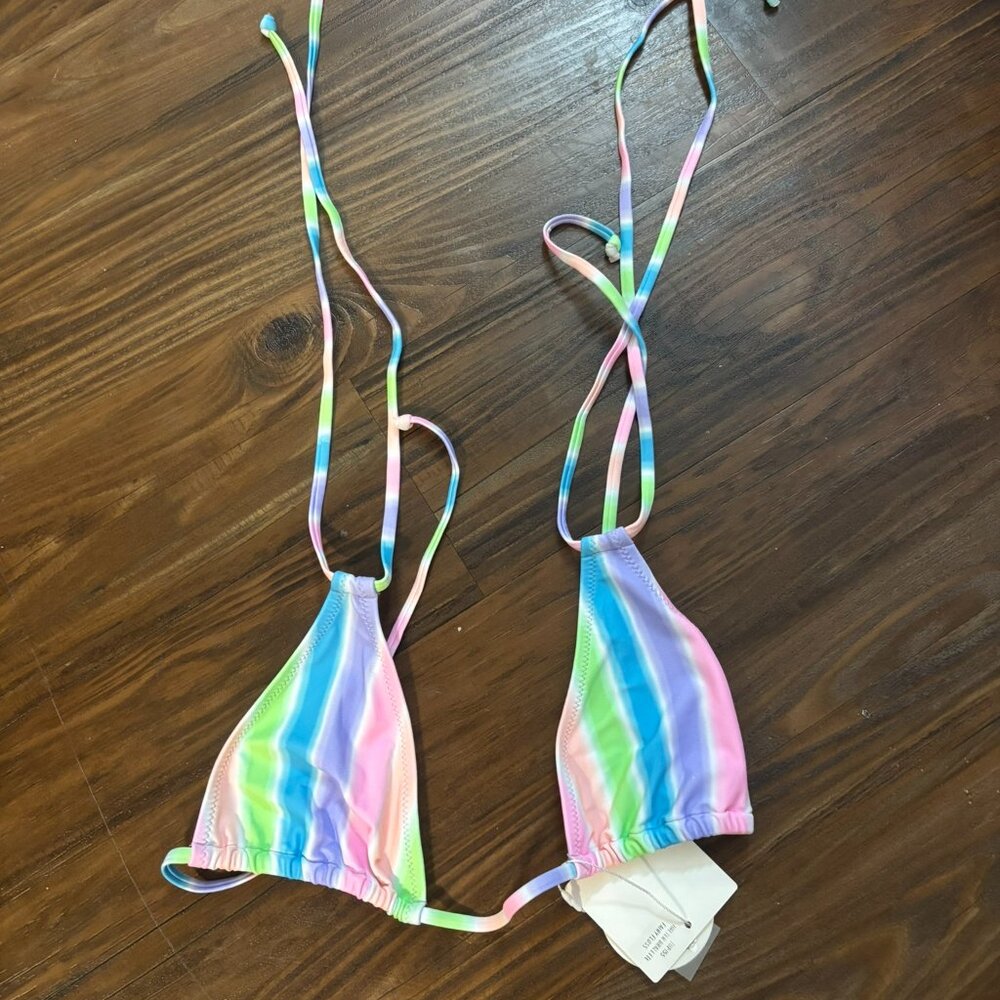 Kulani Kinis Fairy Floss Double Strap Bikini Top Size M Women’s Swimwear